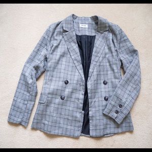 Checkered oversized blazer🖤